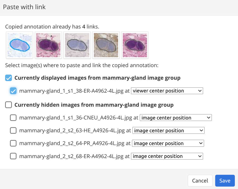 Select images where to past